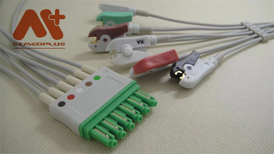 Draeger Compatible 6 คลิปหนีบ ECG Leadwire - MS16547