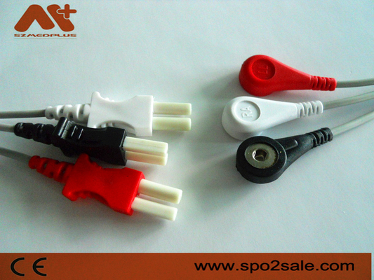 Spacelabs Compatible 3 snap snap ECG Leadwire - 700-0007-00