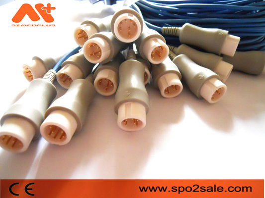 สายเคเบิล Datex Mindray Spo2 สายต่อ szmedplus Spo2 สีเทา