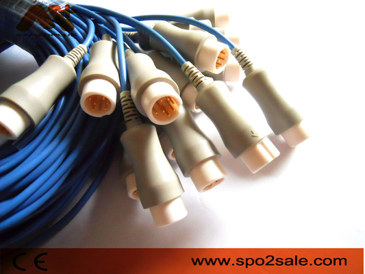 สายเคเบิล Datex Mindray Spo2 สายต่อ szmedplus Spo2 สีเทา
