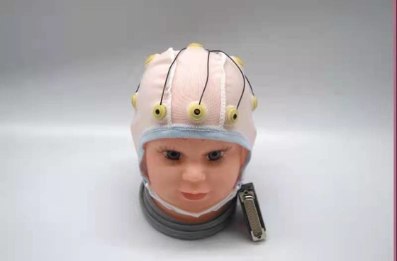 สายเคเบิล EEG Neurofeedback ทางการแพทย์แบบบูรณาการ 10 Leads EEG Hat สำหรับ Ear Clip Tin Electrode