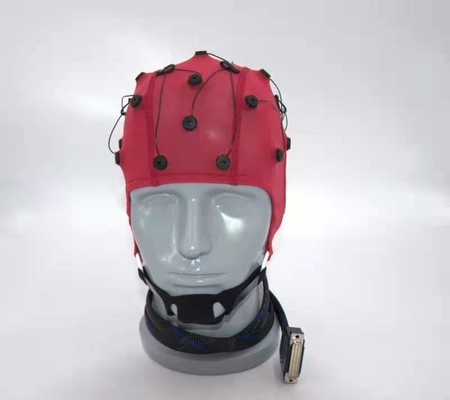 สายเคเบิล EEG ของ Neurofeedback สีแดงแบบรวม 20 Leads EEG Cap สำหรับเครื่อง EEG