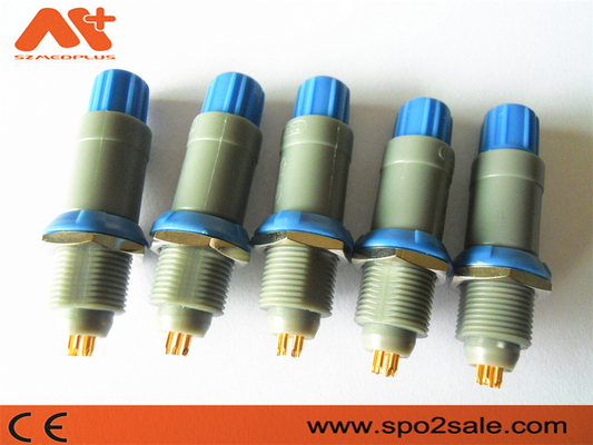 (S21M07-P05MJG0-527S) 1P ดึงดัน 5 พินขั้วต่อพลาสติกรอยเดียว, เปลือกสีเทา, แขนสีน้ำเงิน, สำหรับสาย 5.0 มม.