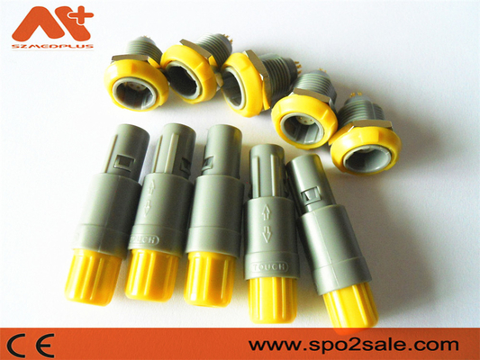 (G51MC7-P08LFD0-0040) ปลั๊กพลาสติกแบบดึง 8 พินแบบดึง 1P, เปลือกสีเทา, สีเหลือง, คีย์ 60 คู่