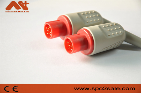 ขั้วต่อ IBP เข้ากันได้กับสายอะแดปเตอร์ Hellige IBP ที่มีสีแดง 10 พิน