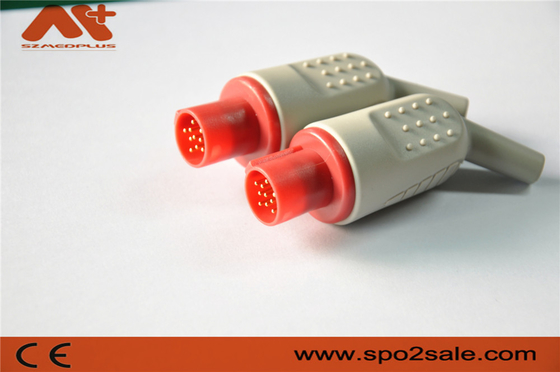 ขั้วต่อ IBP เข้ากันได้กับสายอะแดปเตอร์ Hellige IBP ที่มีสีแดง 10 พิน