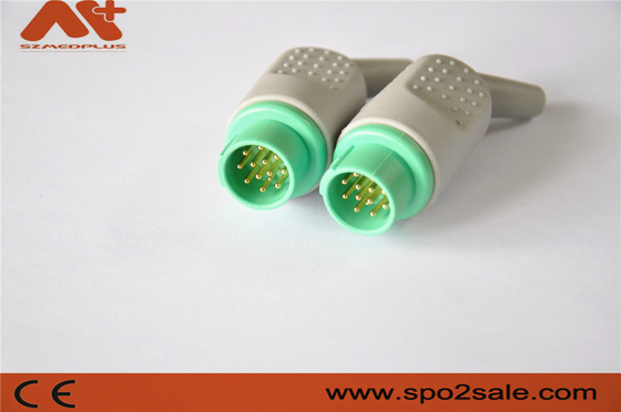 13 Pin ECG Connector for Mennen Monitor Medical Accessory ด้วยสีเขียว