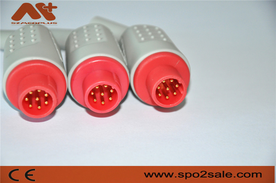 เครื่องเชื่อมอุปกรณ์การแพทย์ Bionet 8 Pin เครื่องเชื่อมเคเบิล ECG สําหรับเครื่องตรวจสอบผู้ป่วย