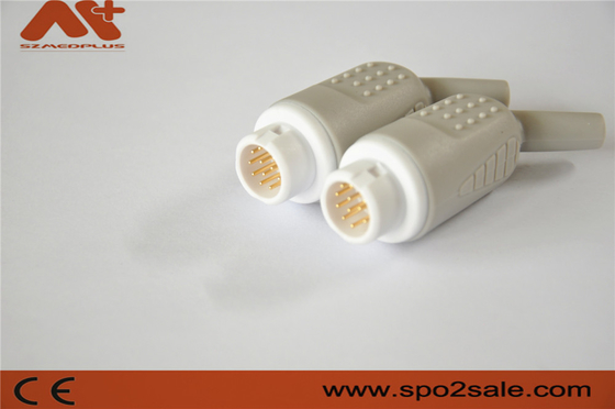 เครื่องเชื่อม EKG 12 ปินสําหรับเครื่องตรวจสอบผู้ป่วย Mindray/Newtech/HP, เครื่องปรับไนลอน, ปินทองแดงทองคํา