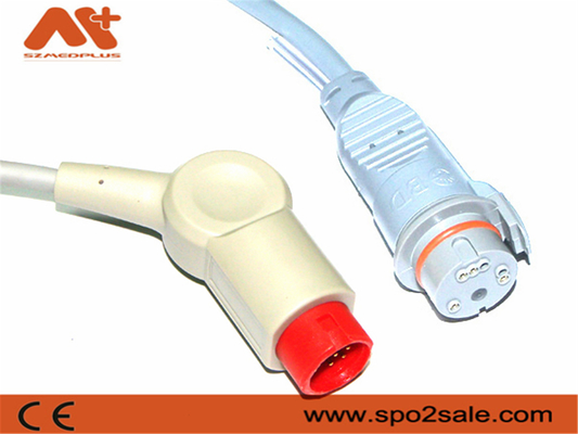 สายเคเบิล BD IBP สีเทา 001C-30-70757 สายเคเบิล Mindray 12 พินที่ใช้การตรวจสอบผู้ป่วย
