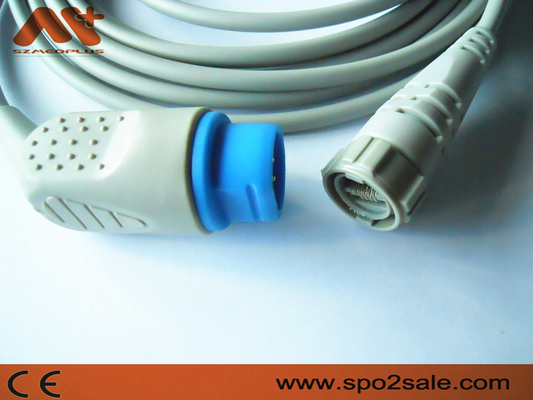 สายเคเบิลอะแดปเตอร์ IBP ที่เข้ากันได้กับ Siemens สำหรับ Utah, BD, Edwards, Abbort, B.braun, Argon, Medex logical IBP Transducer