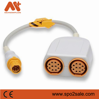 สายเคเบิลอะแดปเตอร์ IBP ที่เข้ากันได้กับ Draeger 7 พินเป็นคู่ 10 พิน