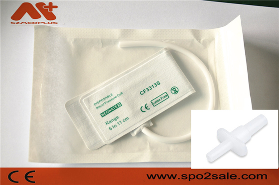 NIBP Cuff แบบใช้แล้วทิ้ง - M1870A ทารกแรกเกิด 3 หลอดเดียว 6 - 11 ซม.