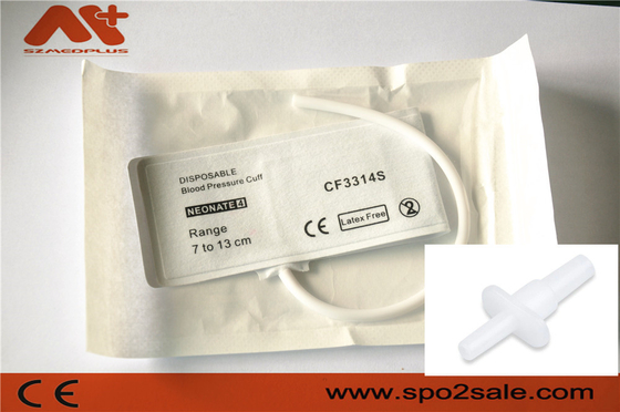 NIBP Cuff แบบใช้แล้วทิ้ง - M1872A ทารกแรกเกิด 4 หลอดเดียว 7 - 13 ซม.