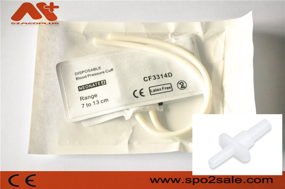 NIBP Cuff แบบใช้แล้วทิ้ง - 2524 ทารกแรกเกิด 4 หลอดคู่ 7 - 13 ซม.