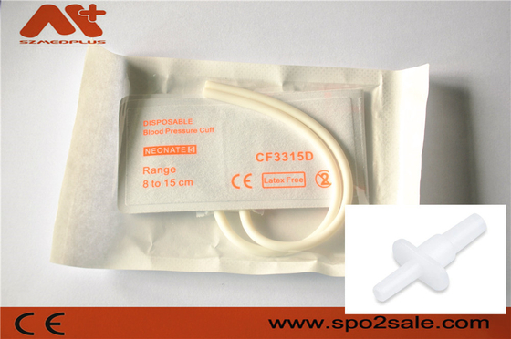 NIBP Cuff แบบใช้แล้วทิ้ง - 2525 ทารกแรกเกิด 5 หลอดคู่ 8 - 15 ซม.