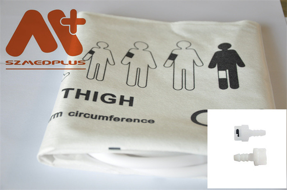 GE Healthcare NIBP Cuff 2457 ข้อมือต้นขาสำหรับผู้ใหญ่ Non Woven 45 - 56 Cm