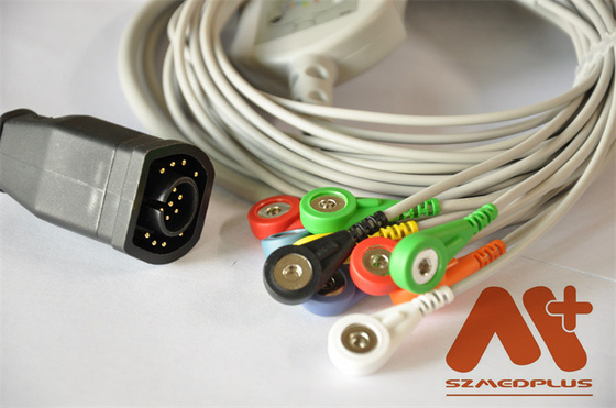 สายเคเบิล EKG ของคลื่นไฟฟ้าหัวใจ Zoll 12 สายเคเบิลสำหรับ Zoll E Series, M Series