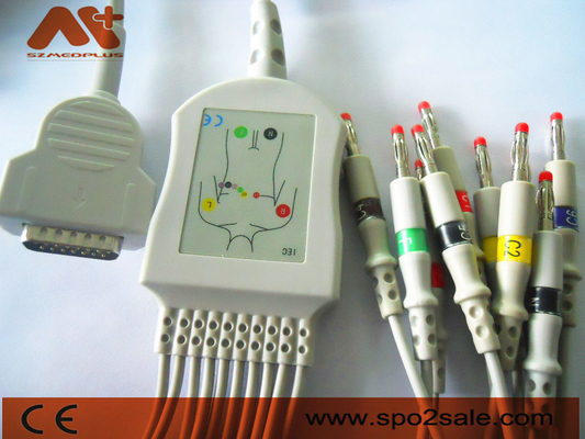 สายเคเบิล EKG แบบเชื่อมต่อโดยตรงที่เข้ากันได้กับ GE Healthcare - 2104727-001