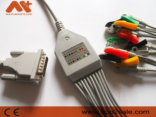 Schiller Compatible Direct-Connect EKG Cable 2.400116E คลิป AHA