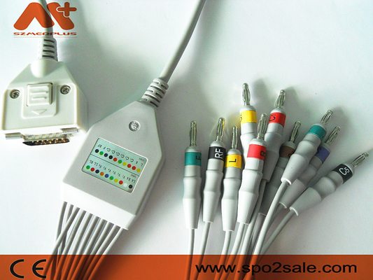 Fukuda ME Compatible Direct-Connect EKG Cable สำหรับ Cardisuny, KP-500, KP-500D