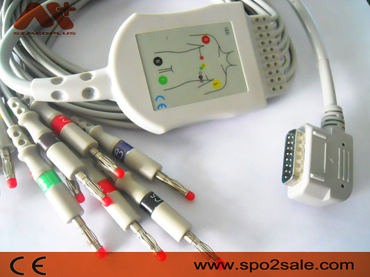 Kenz Compatible Direct-Connect EKG Cable - K131 สำหรับ Kanz 108, 109, 110, 1210, 1211, 601, Cardico 302