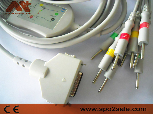 Fukuda Denshi Ecg Cords CP-104L สายเคเบิลตรวจสอบผู้ป่วย Din 3.0