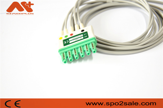 สายเคเบิลสำหรับผู้ป่วย ECG ที่เข้ากันได้กับ Draeger 5 คลิปหนีบ MS16546 AHA