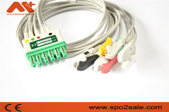 สายเคเบิลสำหรับผู้ป่วย ECG ที่เข้ากันได้กับ Draeger 5 คลิปหนีบ MS16546 AHA