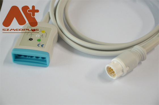 5 สายเคเบิลสำหรับผู้ป่วย ECG ตะกั่ว 12 พิน Philips M1668A สำหรับจอภาพผู้ป่วย