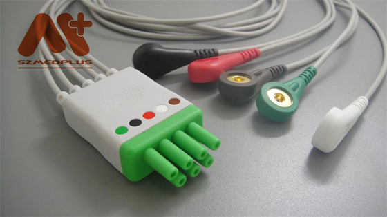 Mindray > Datascope Compatible 5 Lead snap ECG Telemetry Leadwire - 115-004869-00