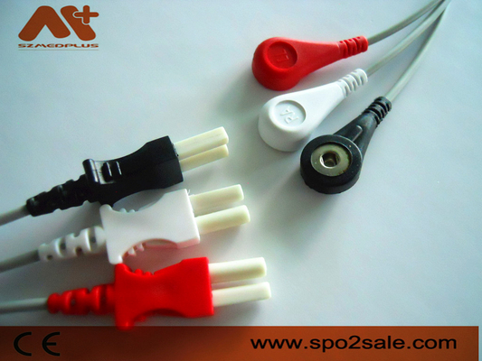 Spacelabs Compatible 3 snap snap ECG Leadwire - 700-0007-00