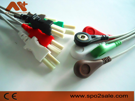 Spacelabs Compatible 5 สแน็ป ECG Leadwire - 700-0007-08
