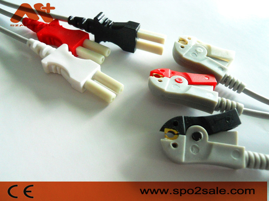 Spacelabs Compatible 3 คลิปหนีบ ECG Leadwire - 700-0006-00