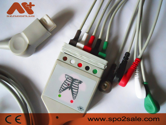 สายเคเบิล ECG Trunk 5 เส้นที่เข้ากันได้กับ Philips - M1520A