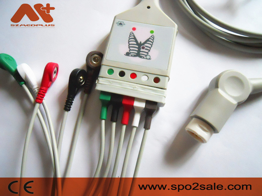 สายเคเบิล ECG Trunk 5 เส้นที่เข้ากันได้กับ Philips - M1520A
