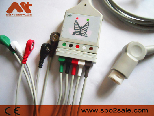 สายเคเบิล ECG Trunk 5 เส้นที่เข้ากันได้กับ Philips - M1520A