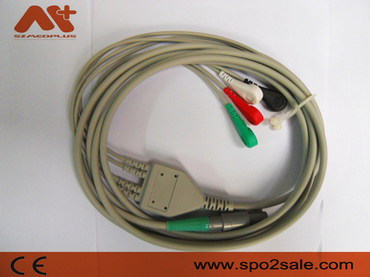 Petas 165R, 260R, 300, K-250, KMA160R สายเคเบิล ECG เชื่อมต่อโดยตรง 4 สแนปที่รองรับ