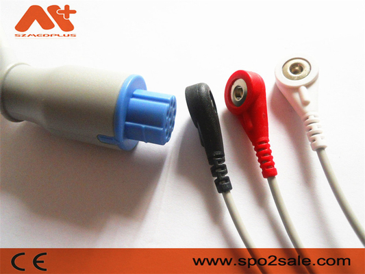 3 สายเคเบิลตรวจสอบผู้ป่วยตะกั่ว Datex Ohmeda Ecg Cable CB-72395R