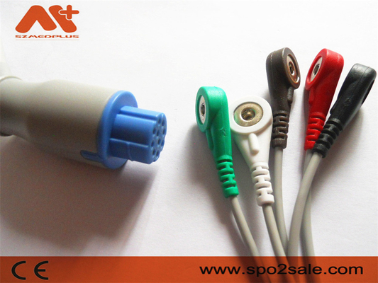 Datex Ohmeda Compatible 5 Lead Snap Direct-Connect สาย ECG CB-72595R