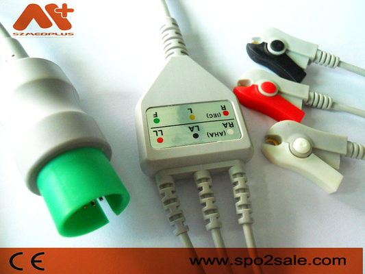 TPU Spacelabs Ecg Cable Ultraview 3 คลิปหนีบ ECG 17 Pin Cable