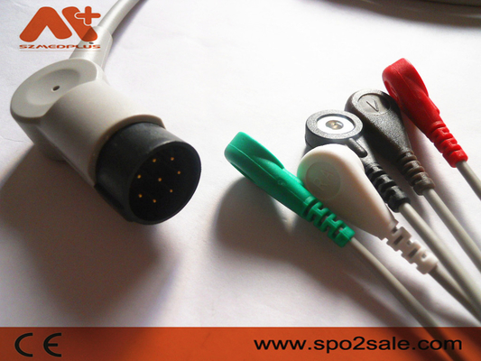 สายเคเบิลตรวจสอบผู้ป่วย Nihon Kohden 5 สายเคเบิล ECG Snap Snap OEC Sery