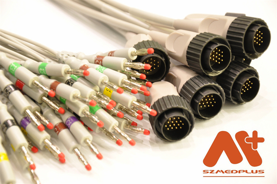 Kenz PC-104 สาย EKG 16 พินสำหรับ Kanz 103, 106, 107, 1201, 302, 303